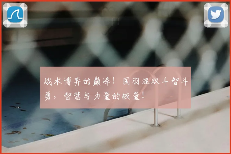 战术博弈的巅峰！国羽混双斗智斗勇，智慧与力量的较量！